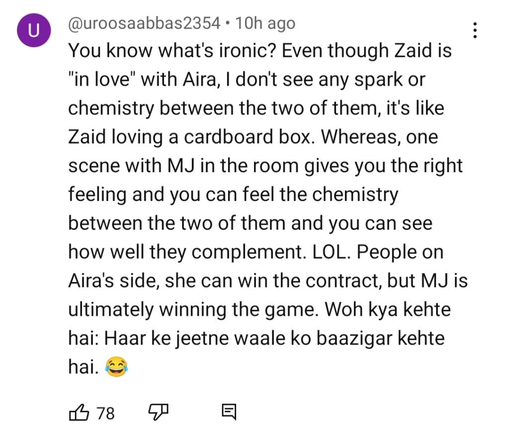 Mein Episode 23- Zaid's Tilt Towards Mubashira Excites Fans