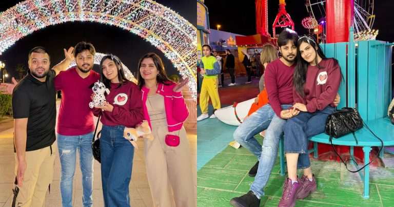 Iqra Kanwal And Areeb Pervaiz With Ducky And Aroob In Global Village Dubai