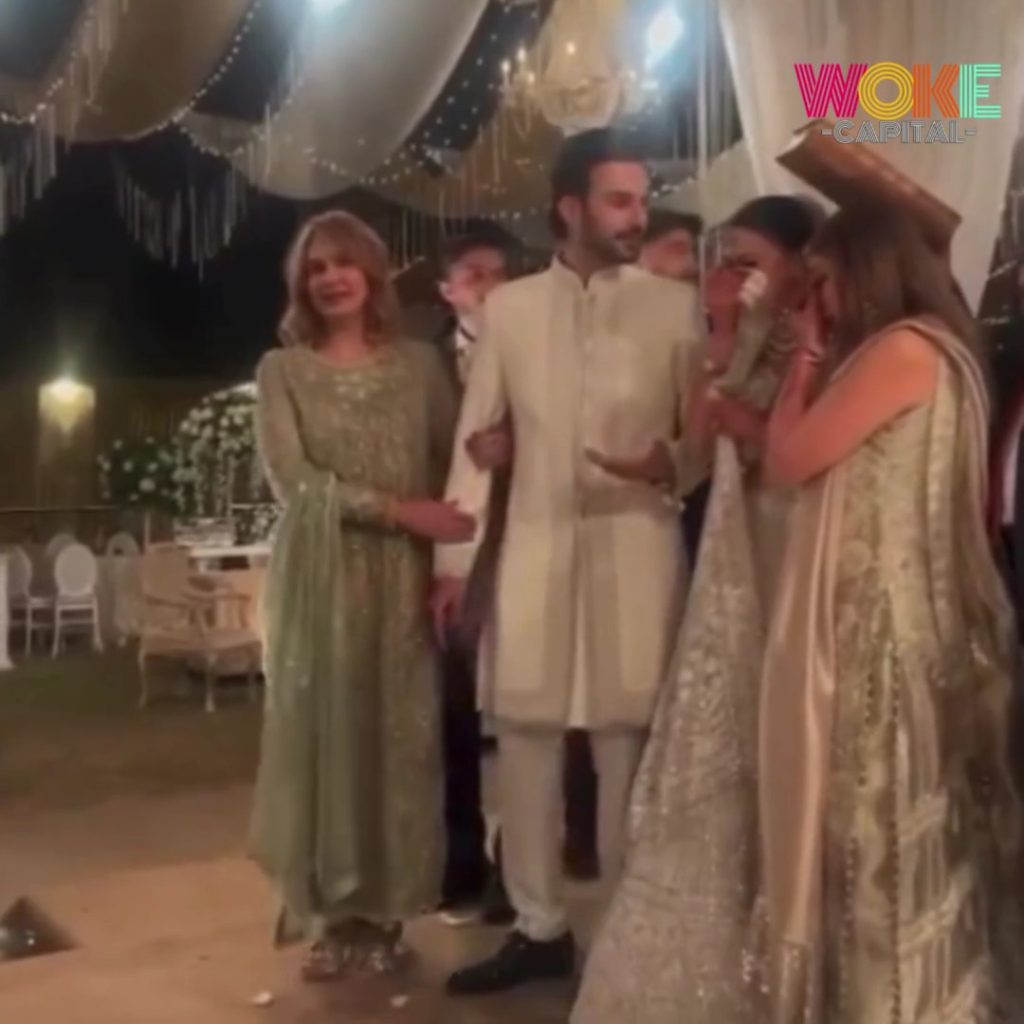 Internet Is Not Happy With Aymen Saleem's Husband's Reaction At Rukhsati