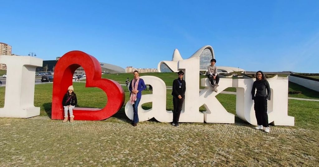 Nadia Hussain Enjoys Winter Vacations With Kids In Baku