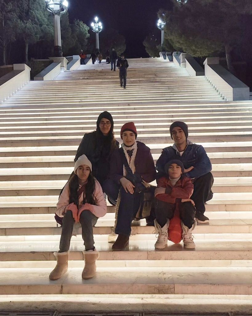 Nadia Hussain Enjoys Winter Vacations With Kids In Baku