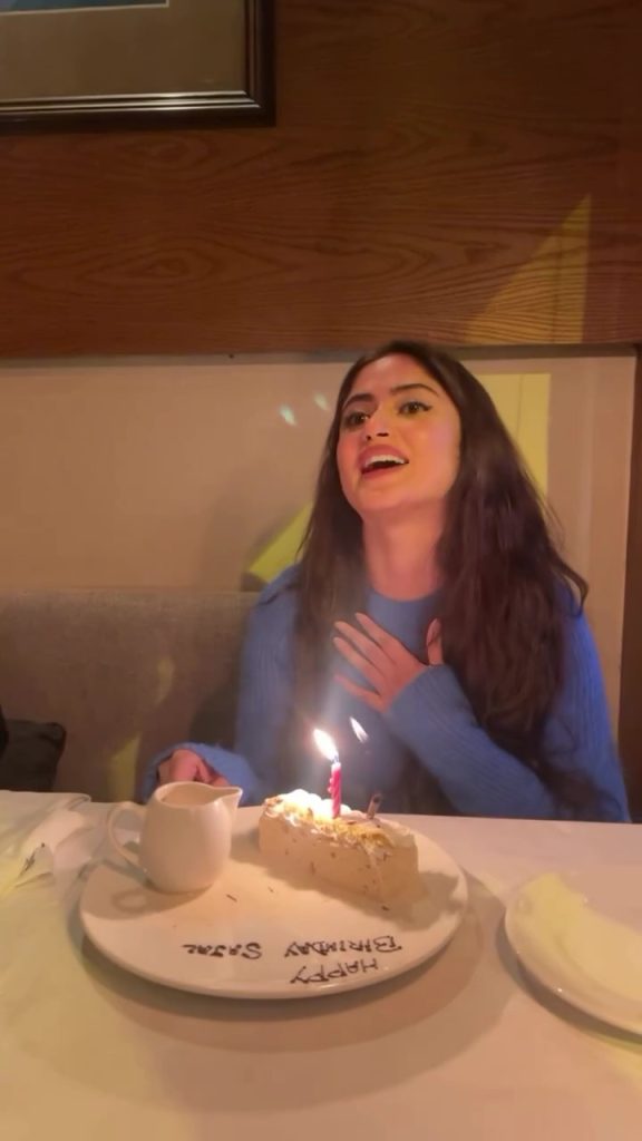 Saboor Aly's Beautiful Birthday Surprise For Sajal Aly