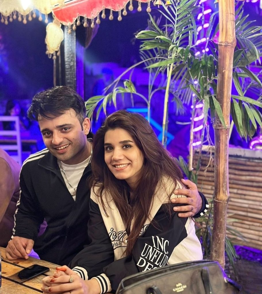 Kiran Ashfaque Adorable Pictures With Husband Hamza Ali Chaudhary