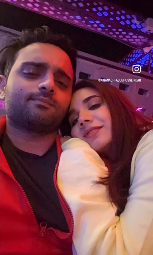 Kiran Ashfaque Adorable Pictures With Husband Hamza Ali Chaudhary