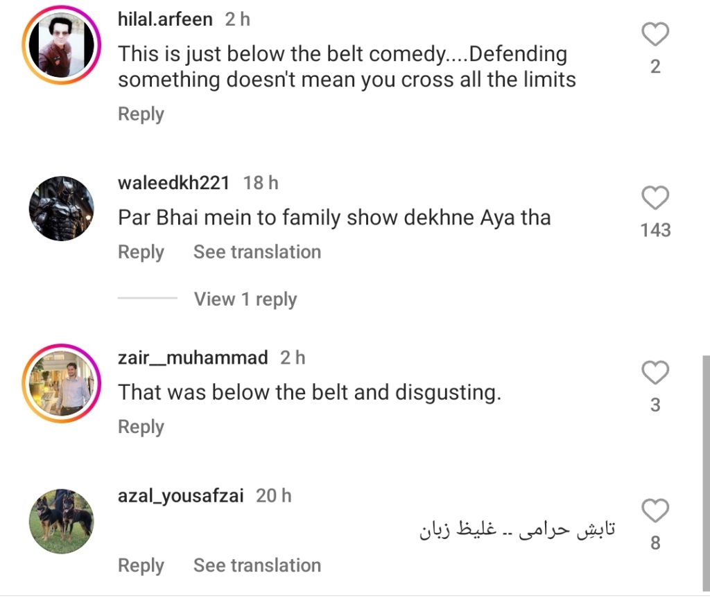 Tabish Hashmi Faces Severe Public Backlash For His Cheap Comedy