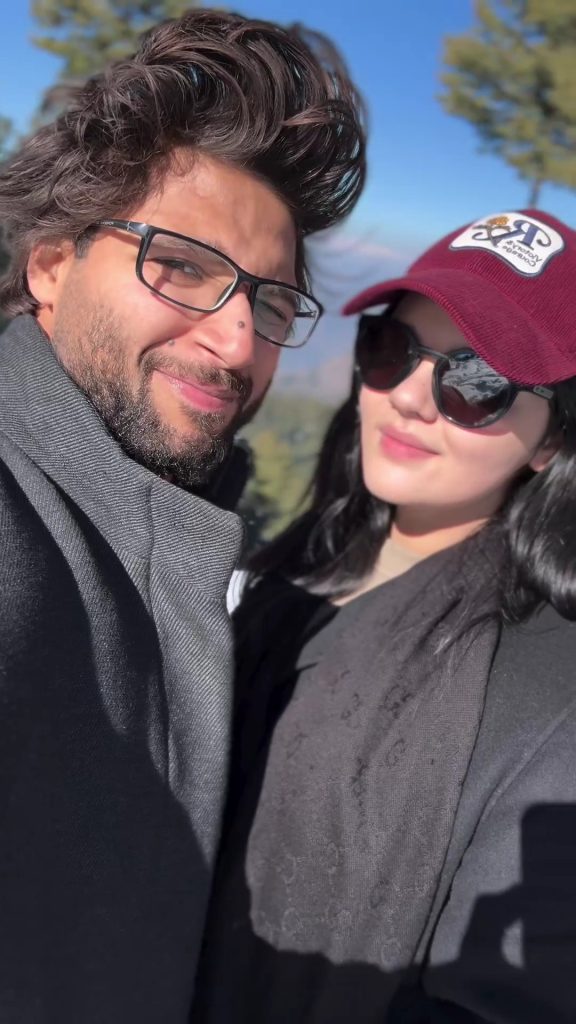 Imam ul Haq Enjoys Snowy Vacation With Wife Anmol Mehmood