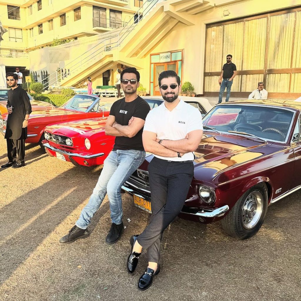 Muneeb Butt And Family At Ahsan Mohsin Ikram's Car Show
