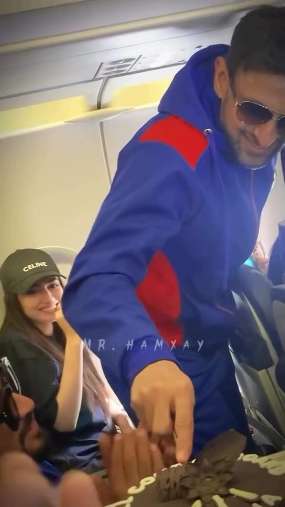 Newlyweds Shoaib Malik And Sana Javed Welcomed By Airline