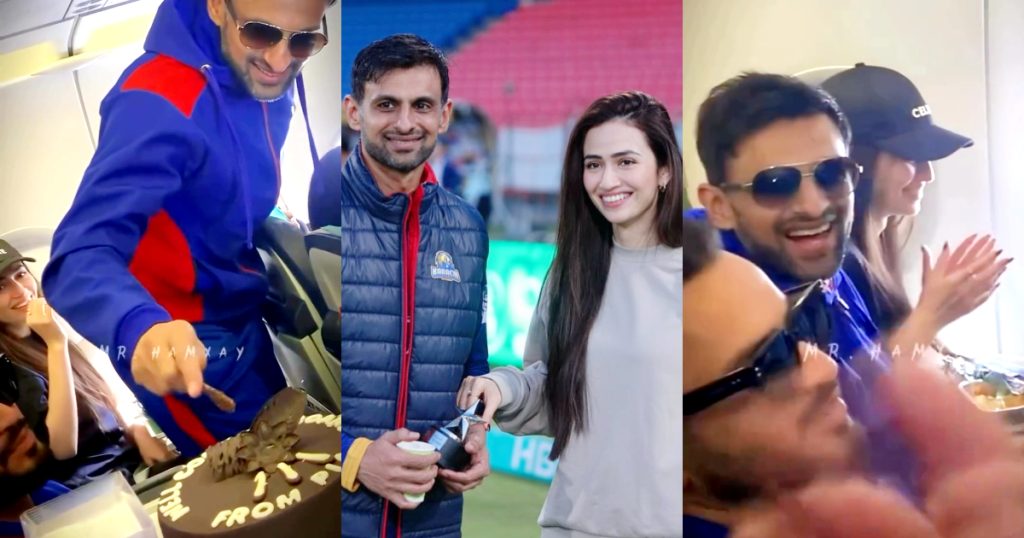 Newlyweds Shoaib Malik And Sana Javed Welcomed By Airline