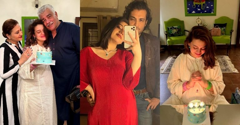 Zara Noor Abbas Celebrates Birthday With Parents