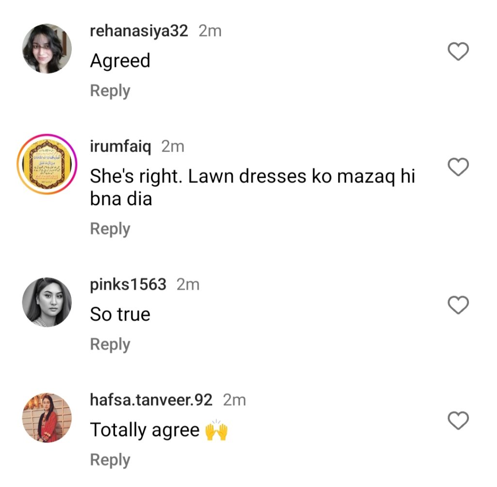 Public Agrees To Zunaira Inam Khan's Annoyance With Designer Lawn