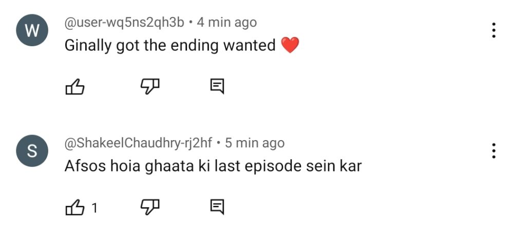 Ghaata Last Episode Public Reaction