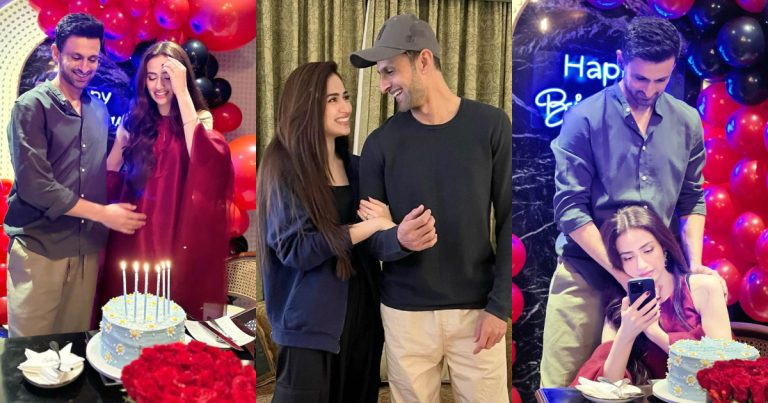 Shoaib Malik Celebrates Sana Javed’s Birthday With Romantic Ambience