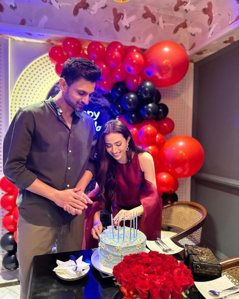 Shoaib Malik Celebrates Sana Javed's Birthday With Romantic Ambience