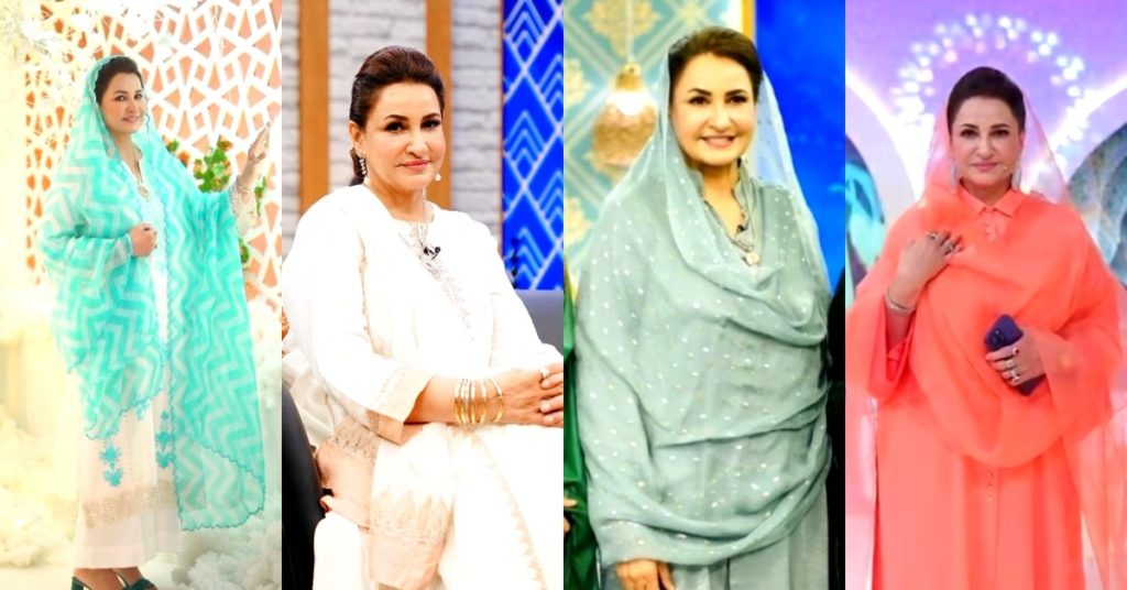 Saba Faisal's Elegant Dresses from Ramadan Shows