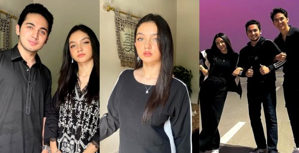 Aina Asif Beautiful New Pictures With Brother
