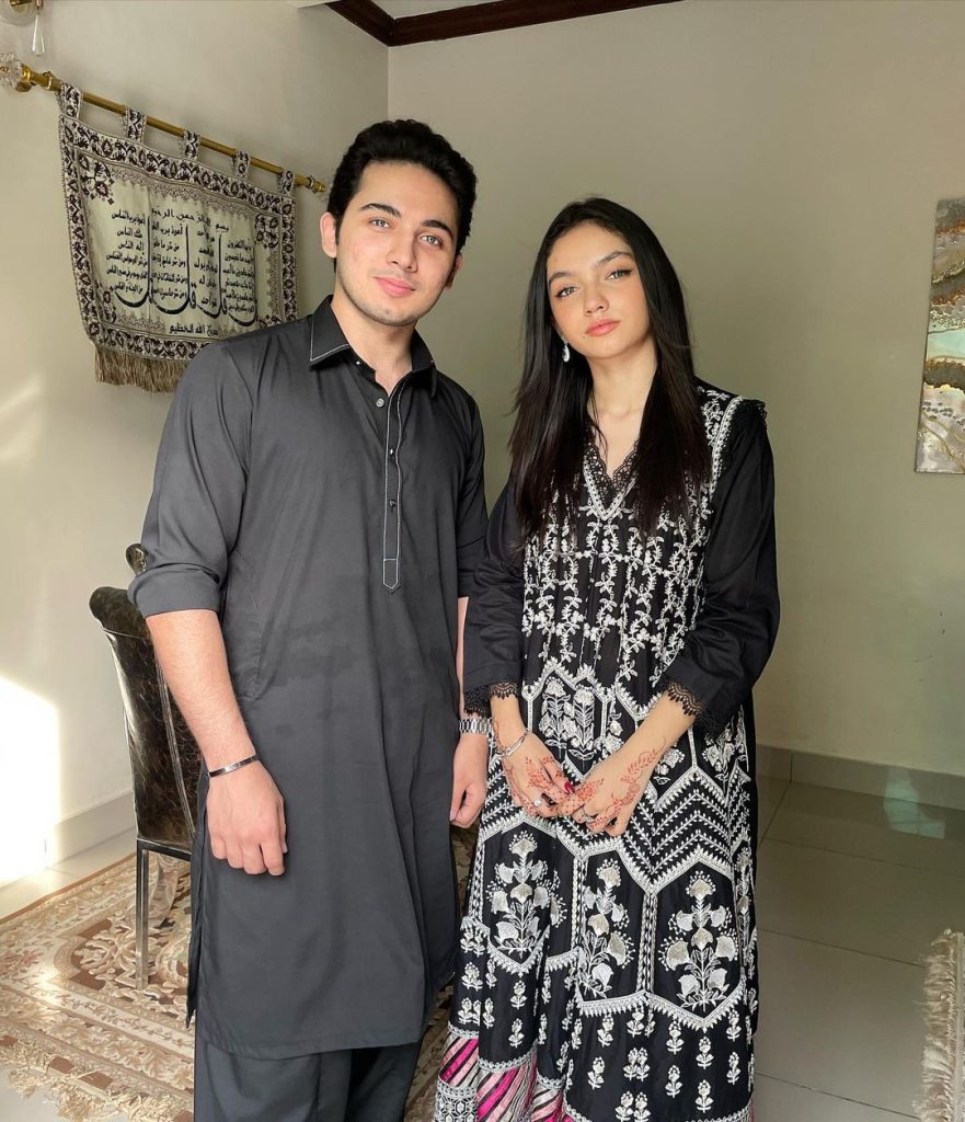 Aina Asif Beautiful New Pictures With Brother