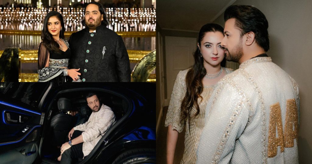 Atif Aslam's Pictures With Wife From Ambani Pre-Wedding Functions
