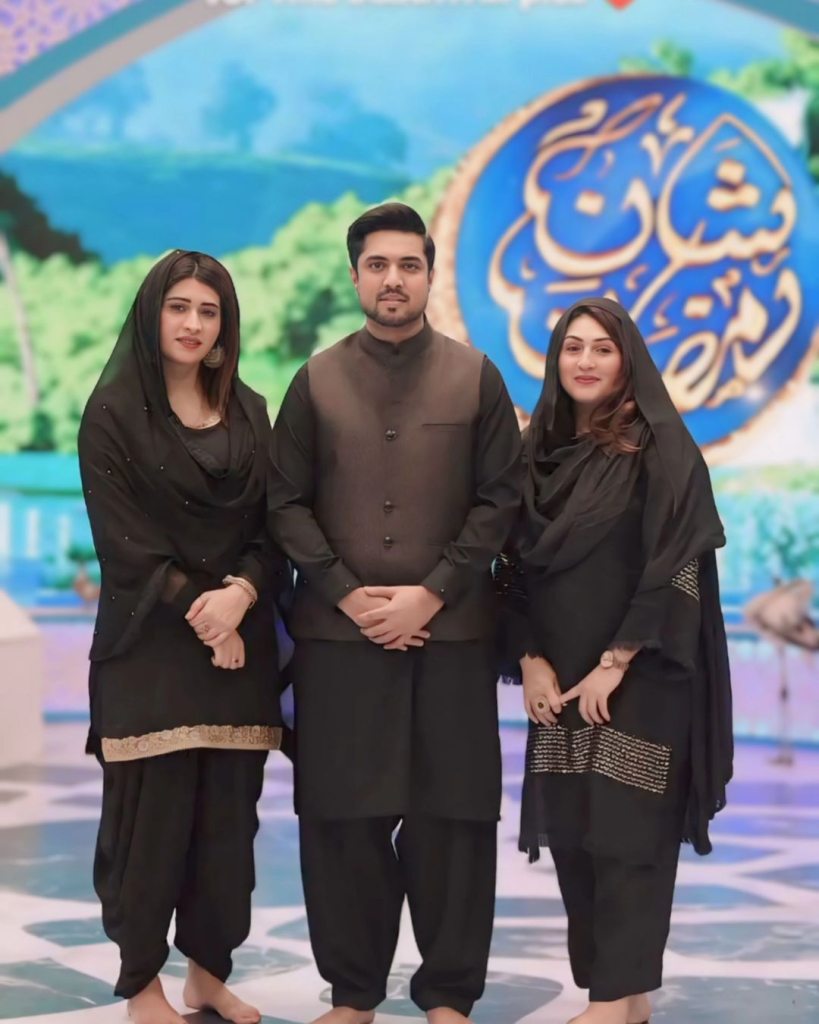 Iqrar Ul Hassan's Wives Spotted Together In Shaan E Ramzan