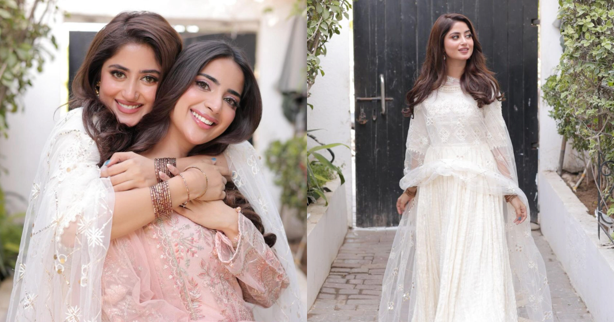 Sajal Aly Celebrates Eid Day 1 With Sister Saboor Aly | Reviewit.pk