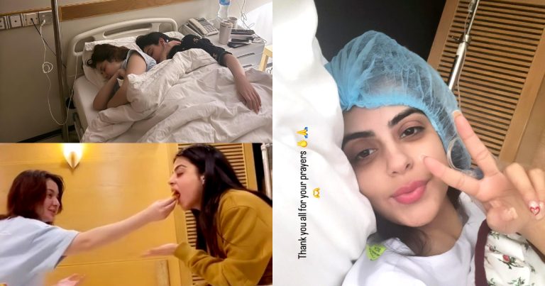 Hania Aamir Takes Care Of Yashma Gill In Hospital