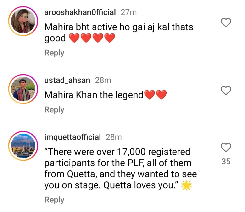 Mahira Khan Issues Statement On Crowd Misbehaviour In Quetta