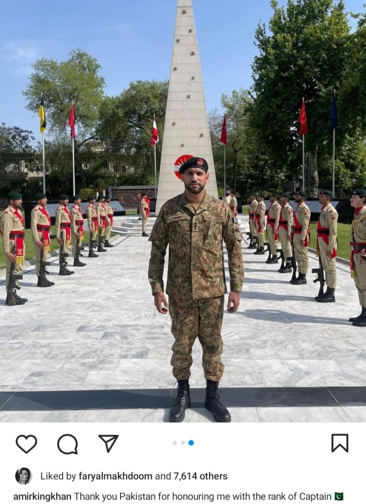 Amir Khan Gets Honorary Rank By Pakistan Army