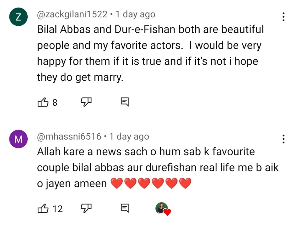 Are Bilal Abbas & Durefishan Saleem Nikahfied Secretly