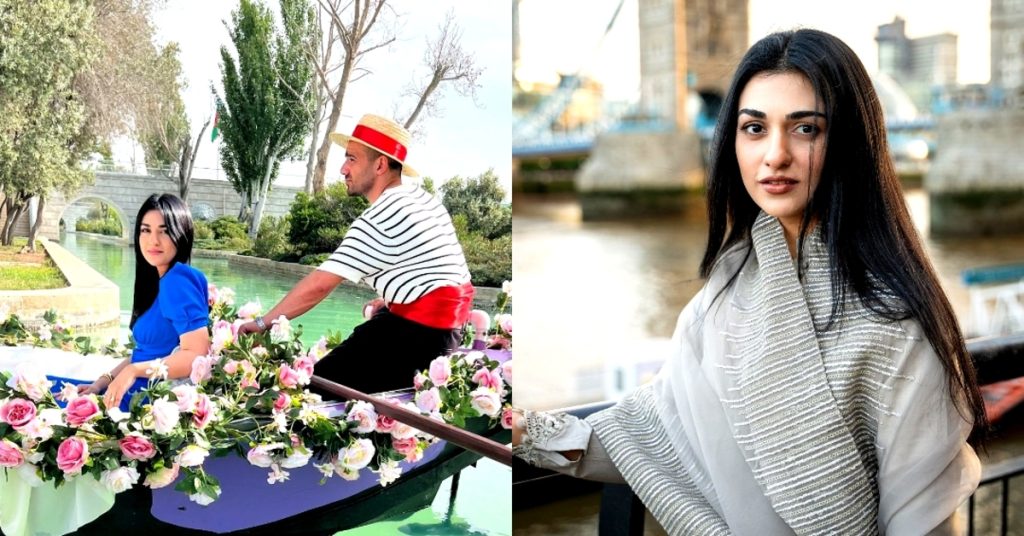 Sarah Khan Gorgeous Solo Clicks From Baku & UK