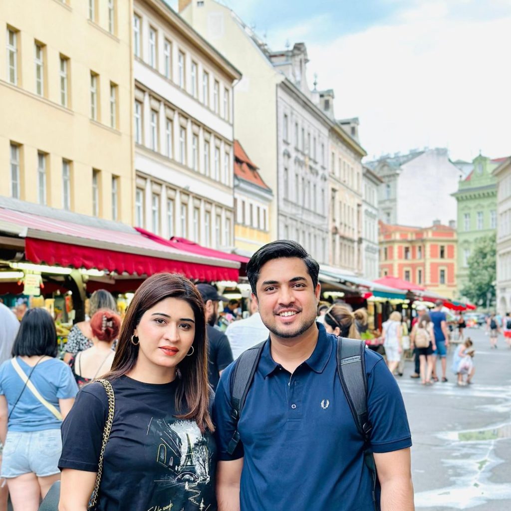 Aroosa Khan & Iqrar Ul Hassan New Pictures From their Europe Vacation