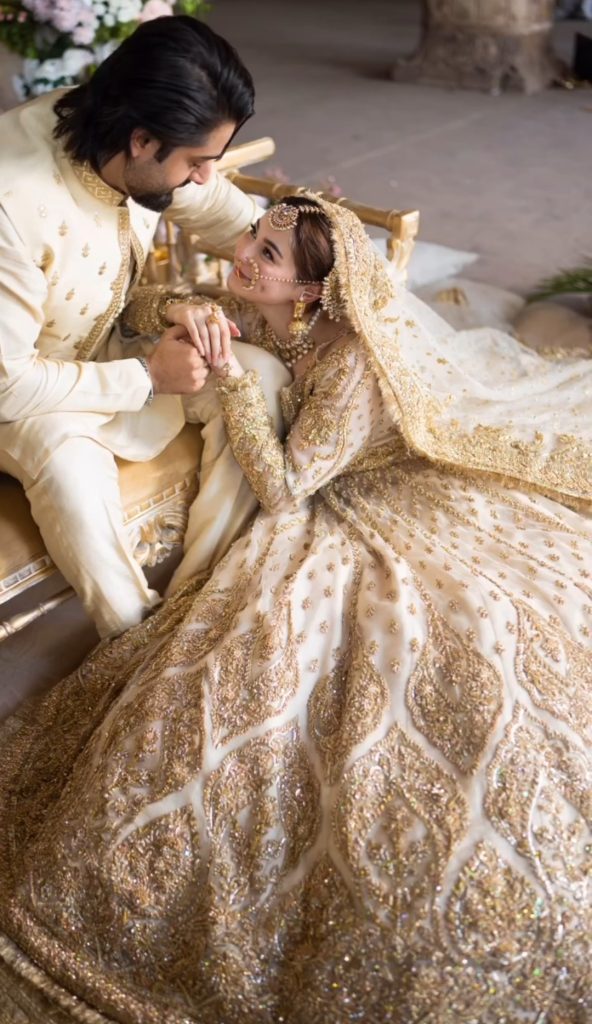 Hania Aamir & Zaviyar Nauman's Bridal Photoshoot for Maha Wajahat Khan