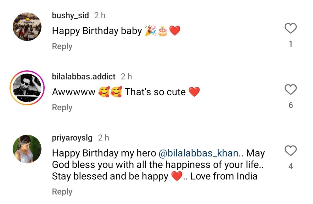 Bilal Abbas Receives Heartwarming Birthday Wish From His Cute Niece