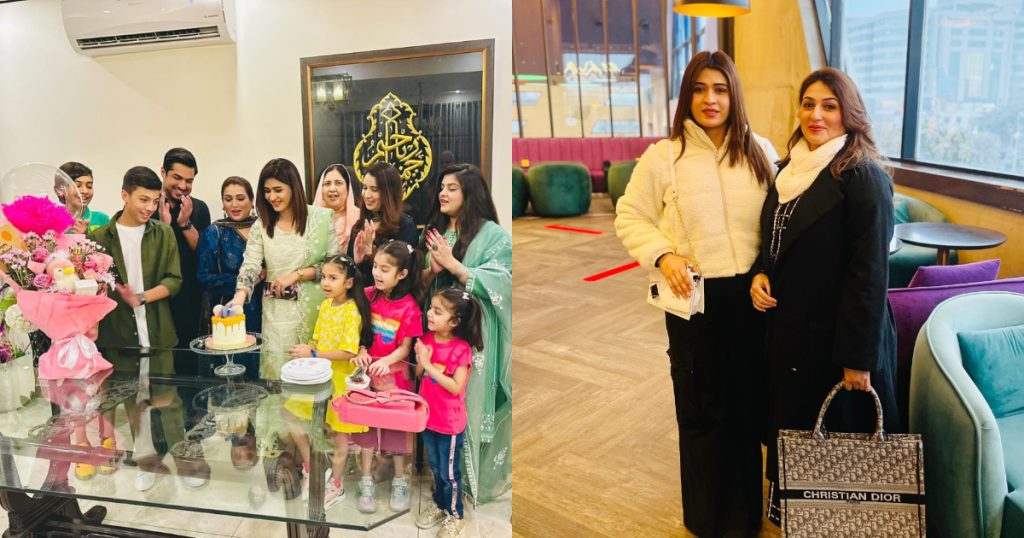 Aroosa Khan Celebrates Birthday With Iqrar ul Hassan's Family