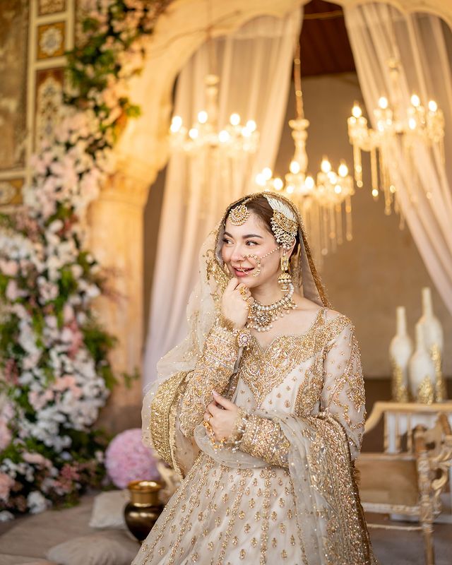 Hania Aamir & Zaviyar Nauman's Bridal Photoshoot for Maha Wajahat Khan