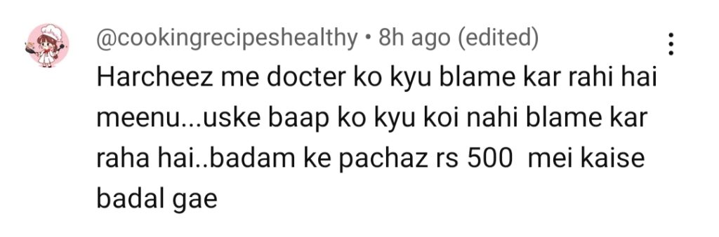 Zard Patton Ka Bunn Episode 11 - Fans Unsatisfied By Meenu's Reaction To Dr Nofil