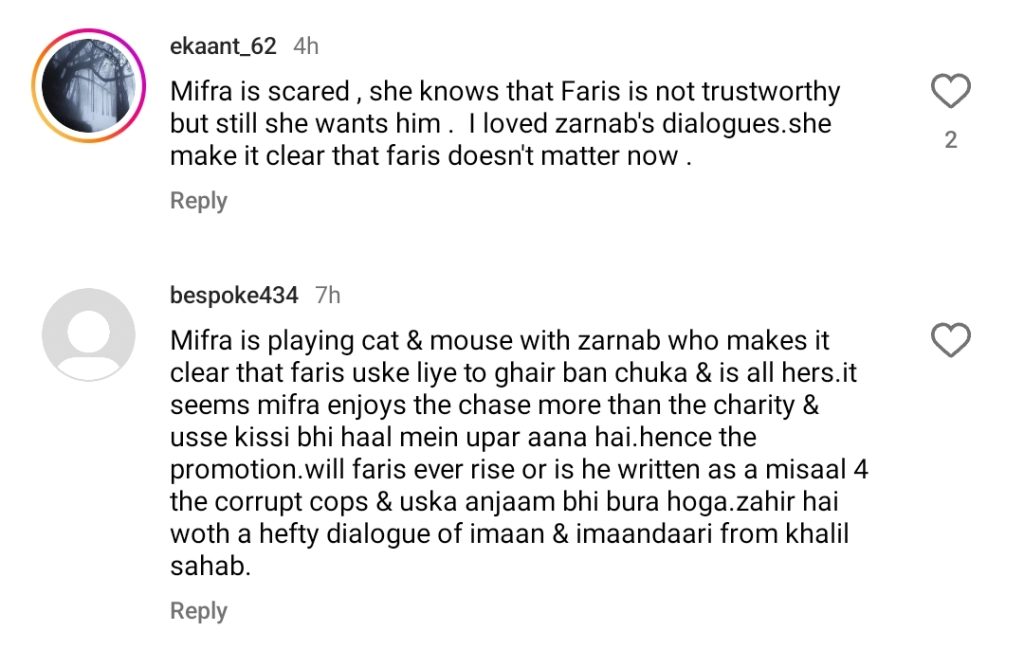 Gentleman Episode 16 - Fans Praise Meaningful Interaction between Zarnab & Mifra