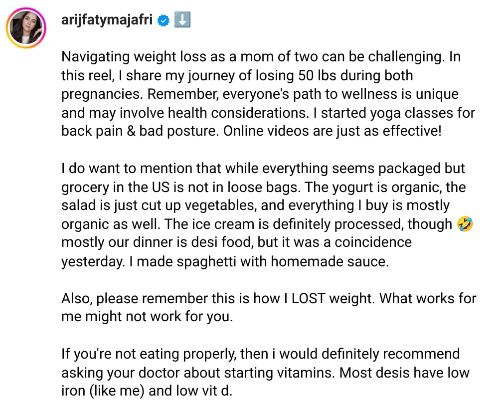 Arij Fatyma Shares Her Weight Loss Secrets