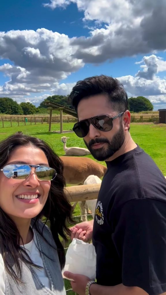 Danish Taimoor Shares Beautiful Pictures With Ayeza Khan From UK