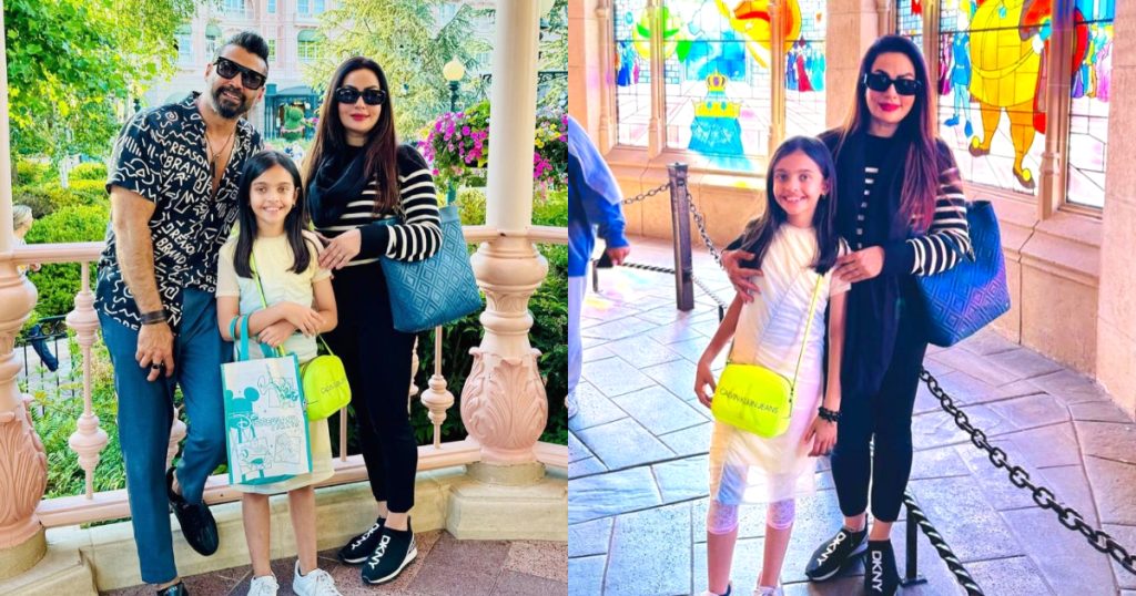 Sadia Imam With Family In Disneyland Paris