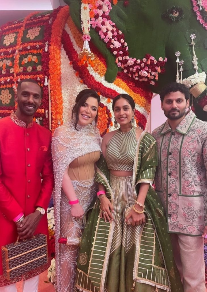 Indian Celebrities in Pakistani Designer Outfits at Anant Ambani Wedding