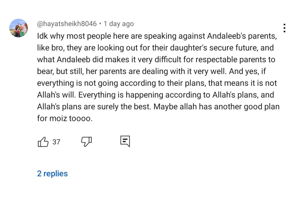 Andleeb’s Parents Decision has People Divided