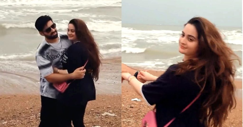 Aiman Khan & Muneeb Butt's Dance Video from Beach