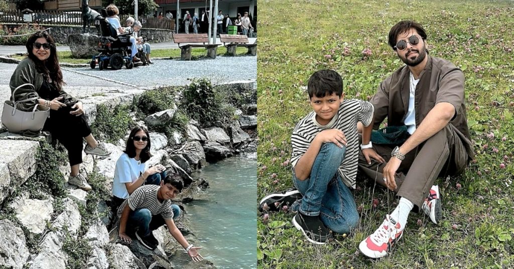 Fahad Mustafa's New Vacation Pictures with Family from Switzerland