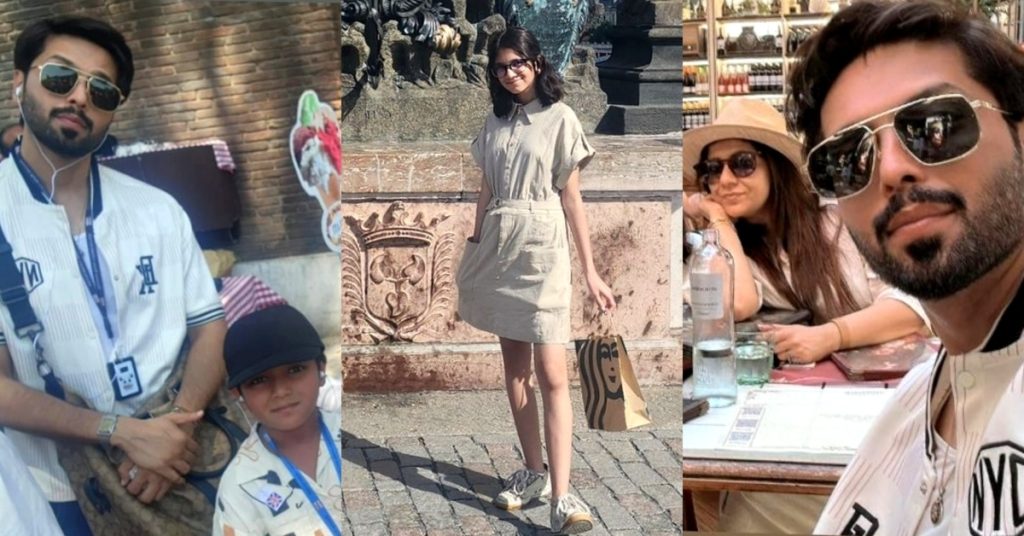 Pictures Of Fahad Mustafa & Family from New Destination Prague Czech Republic