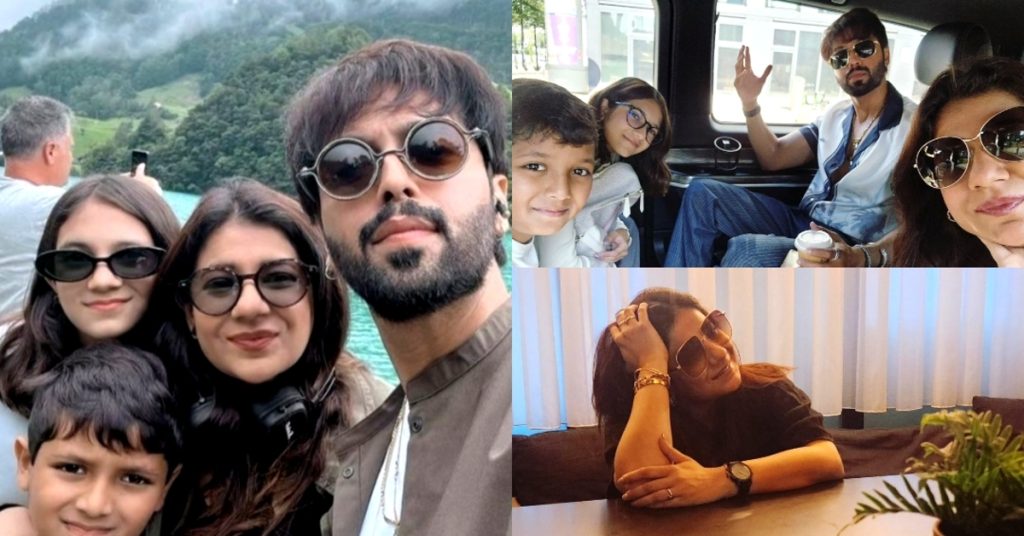 Fahad Mustafa Family Pictures from Their Last Day In Europe