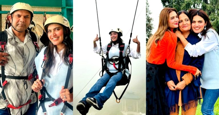 Iqra Kanwal Shares Beautiful Pictures with Parents from Malam Jabba Trip
