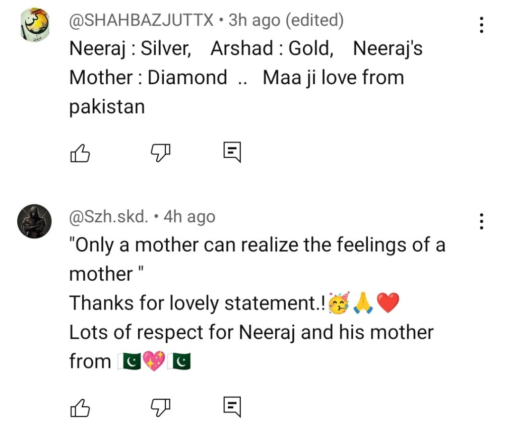 Arshad Nadeem & Neeraj Chopra's Mothers Win Hearts