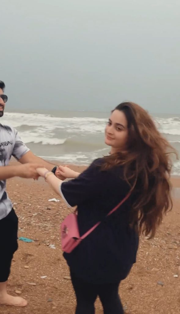 Aiman Khan & Muneeb Butt's Dance Video from Beach