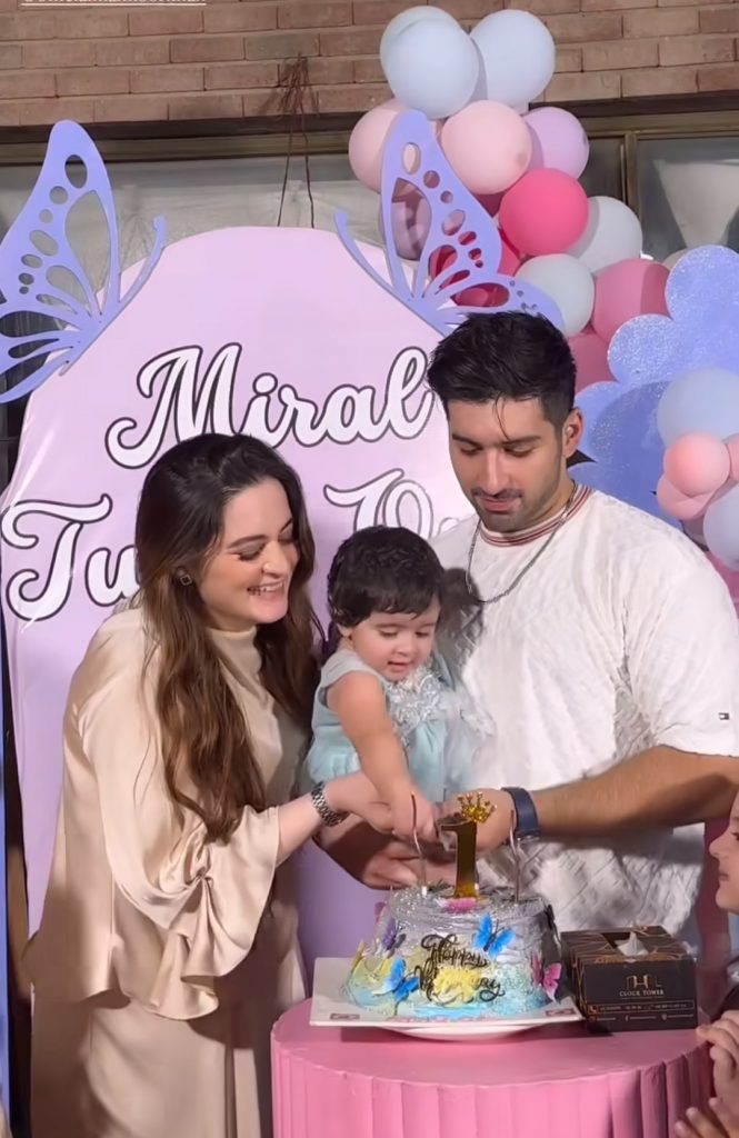 Aiman Khan & Muneeb Butt Daughter Miral's First Birthday Celebration