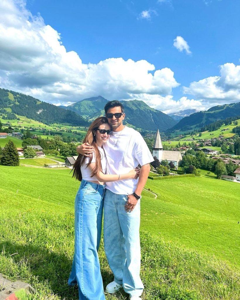 Sana Javed and Shoaib Malik Enjoying Vacation in Gstaad, Switzerland